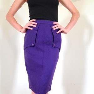 VINTAGE - Wool blend skirt
